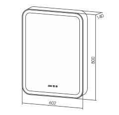 Зеркало-шкаф AZARIOФиджи 60 602х800х140 c подсветкой и диммером + часы (LED-00002363)