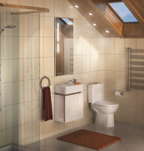 Тумба под раковину AQUATON Эклипс М46, левая, белая (1A172801EK49L)