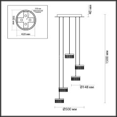 Подвесная люстра Odeon Light 5032/30L
