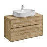 Тумба под раковину Aquaton Либерти 100, 2 ящика, дуб эльвезия (1A279601LYC70)