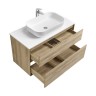 Тумба под раковину Aquaton Либерти 100, 2 ящика, дуб эльвезия (1A279601LYC70)