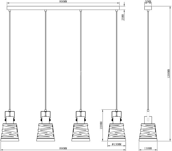 Подвесной светильник Moderli V3021-4P