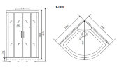 Timo Comfort T-8801 Clean Glass душевая кабина (100*100*220), шт