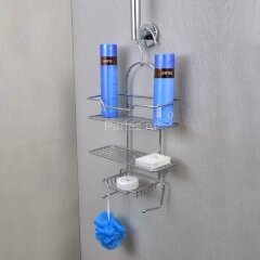 Полка прямоугольная Fixsen трехэтажная, хром (FX-870)