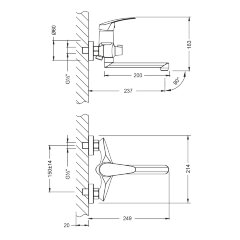 Смеситель Lemark Linara LM0417C универсальный
