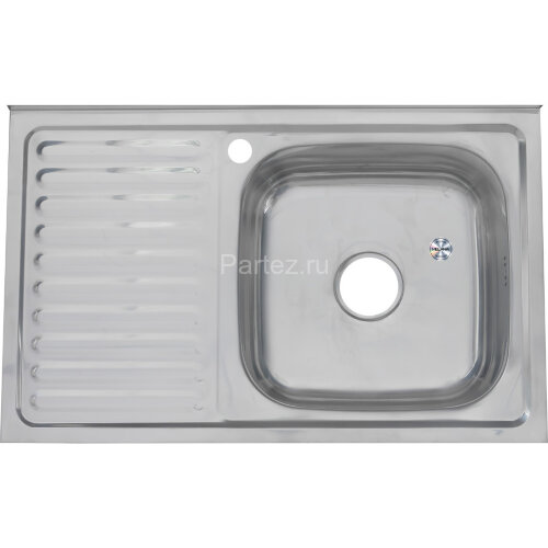 Мойка 8050 R MELANA 0,6/160 накладная прямоугольная с сифоном (014 ta R *15)