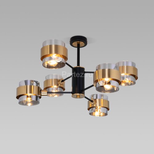 Потолочная люстра Eurosvet 70127/6 черный/дымчатый