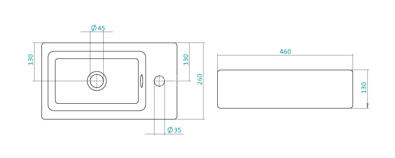 Раковина мебельнная AQUATON Эрис 46 (правый), белая (1WH301972)