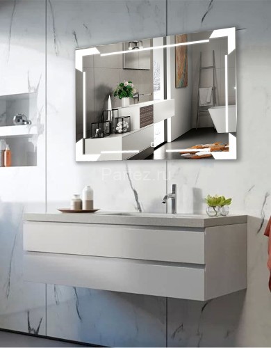 Зеркало AZARIO Крокус 800х600, LED-подсветка с диммером, сенсорный выключатель (ФР-00001350)