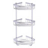 Полка угловая Azario трехэтажная, матовый хром (AZ-814-3)