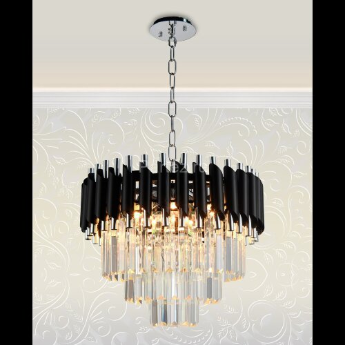 Подвесная люстра Natali Kovaltseva DARIAN 76017/5C CHROME BLACK