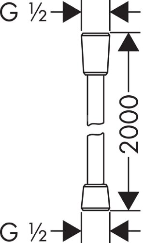 Hansgrohe 28274000 Шланг Isiflex 2,00 м, 1/2