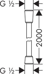 Hansgrohe 28274000 Шланг Isiflex 2,00 м, 1/2