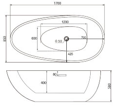 Акриловая ванна ABBER AB9211B