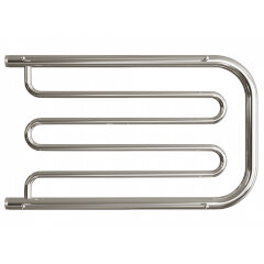 Полотенцесушитель водяной ДВИН D 50/80 c полкой 1&quot;-1/2&quot; К0 полированный (4627085927754)