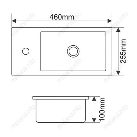 Раковина MELANA MLN-9032C