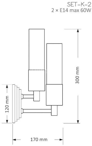 Бра Kutek SET-K-2(N)